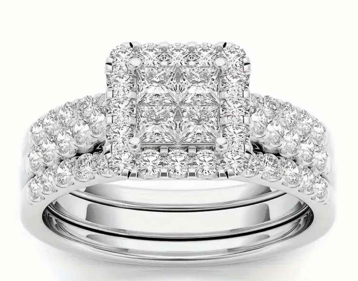 Gorgeous 925 Silver Citrine Sapphire Ring Sz 8