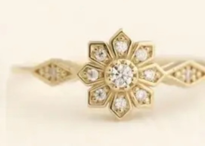 Gorgeous 925 Silver 18K Gold Plated Ring Sz 7