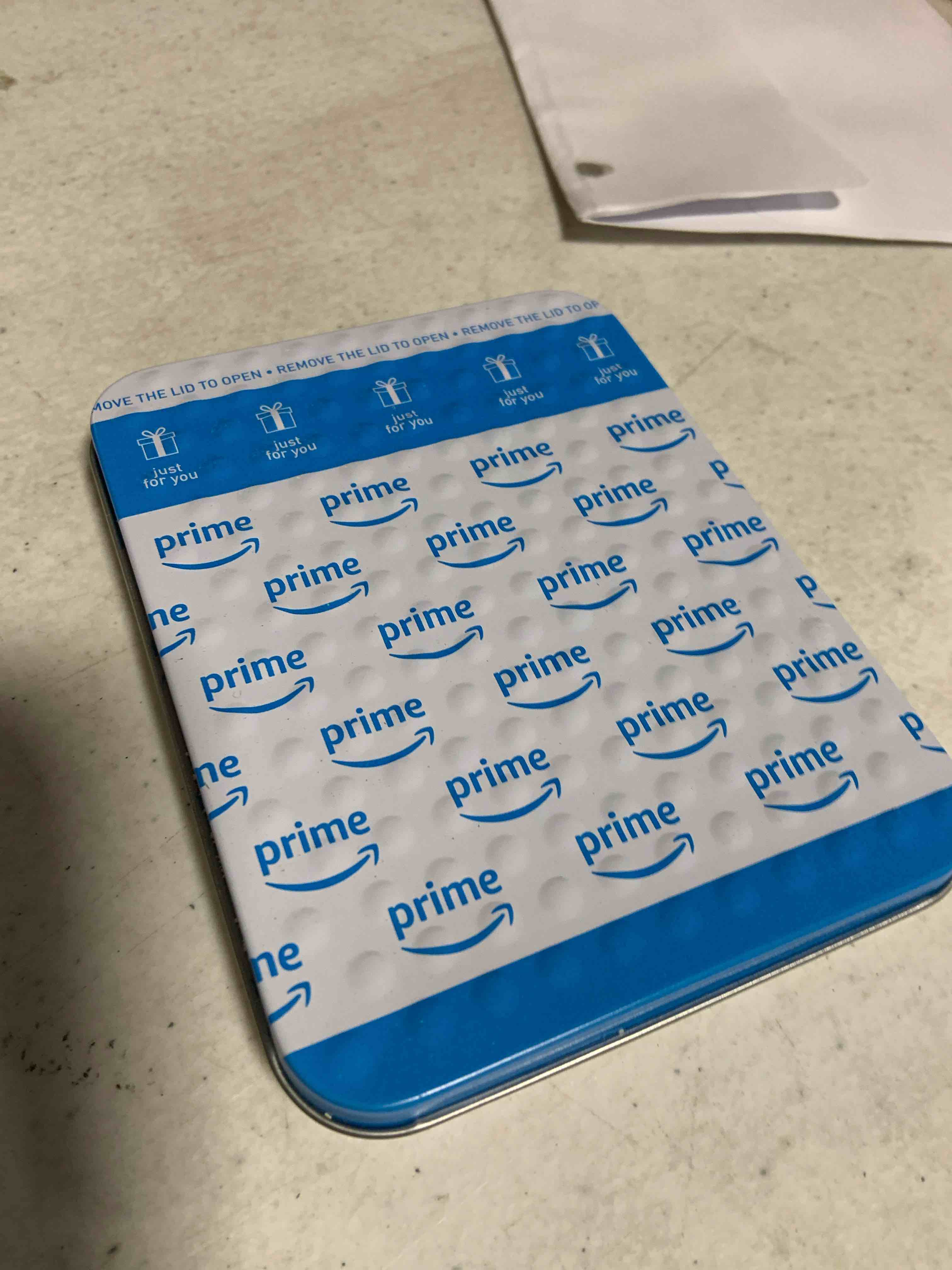 Metal Amazon prime Gift Card box 