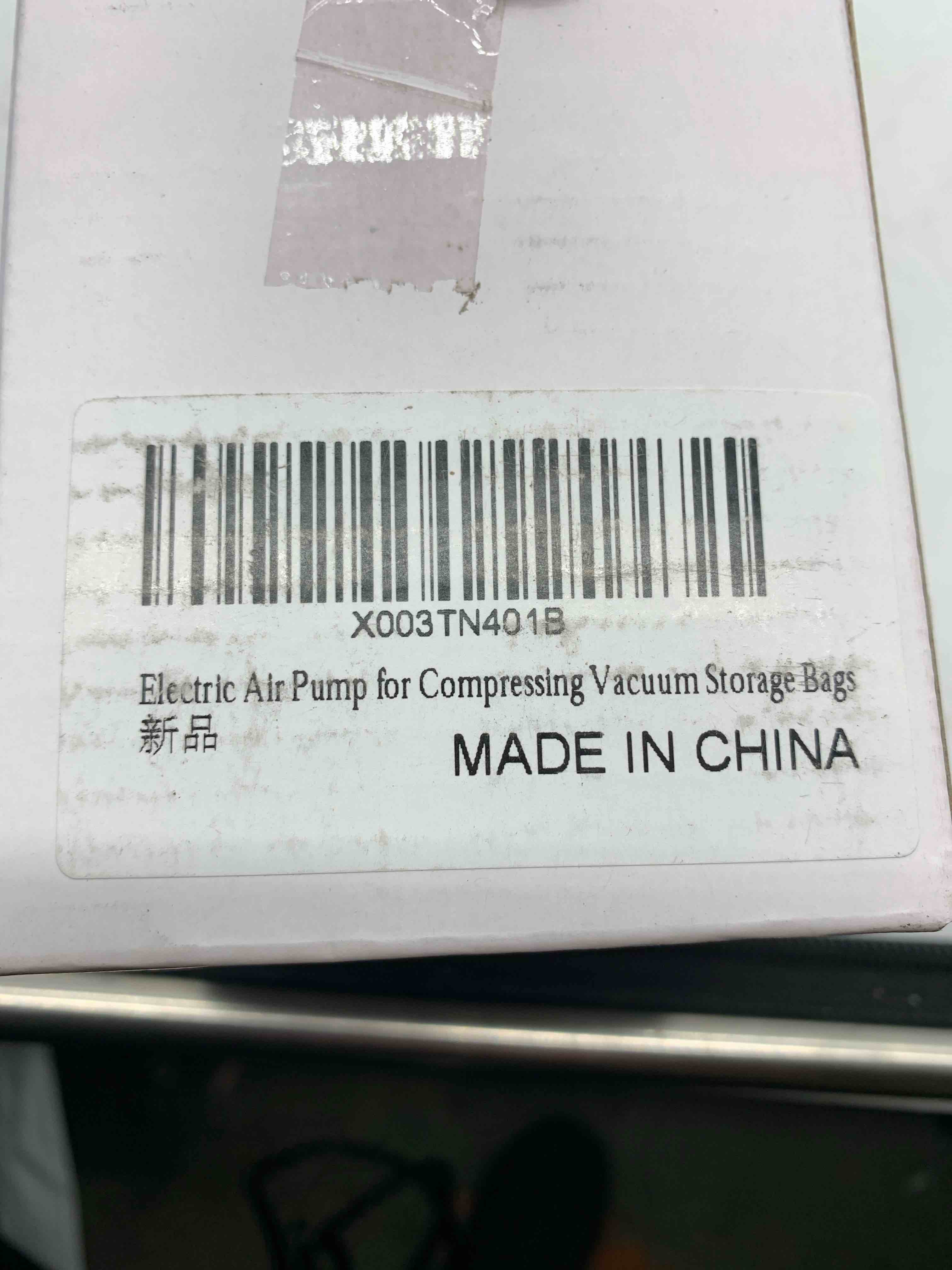 Electric Pump for Vacuum Storage Bags - Portable Vacuum Pump for Compression Clothing, Quilts, and Blankets. Not suitable for compressing mattresses.
