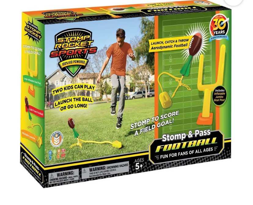 Stomp Rocket Stomp & Pass Toy Football Set
