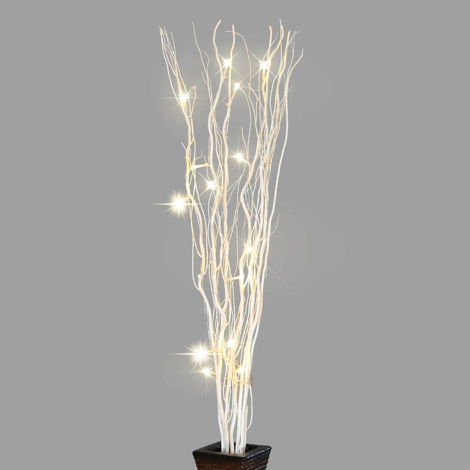 LIGHTSHARE 36Inch 16LED Natural Willow Twig Lighted Branch for Home Decoration, USB Plug-in and Battery Powered