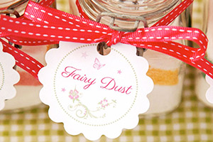 A jar of fairy dust is the sweetest favour to send guests home with after a fabulous fairy party!
