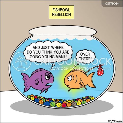 Fishbowls Cartoons and Comics funny pictures from CartoonStock