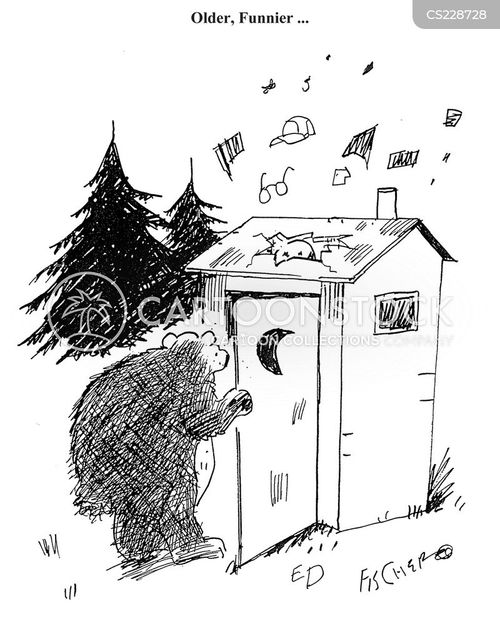 Outdoor Toilet Cartoons and Comics funny pictures from CartoonStock