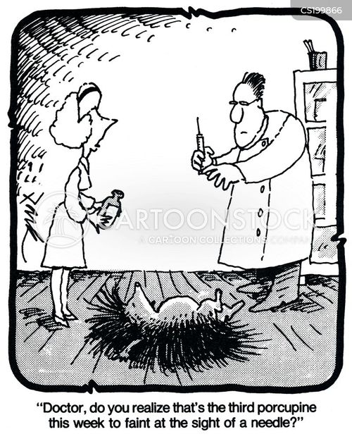 Needle Phobia Cartoons and Comics funny pictures from CartoonStock