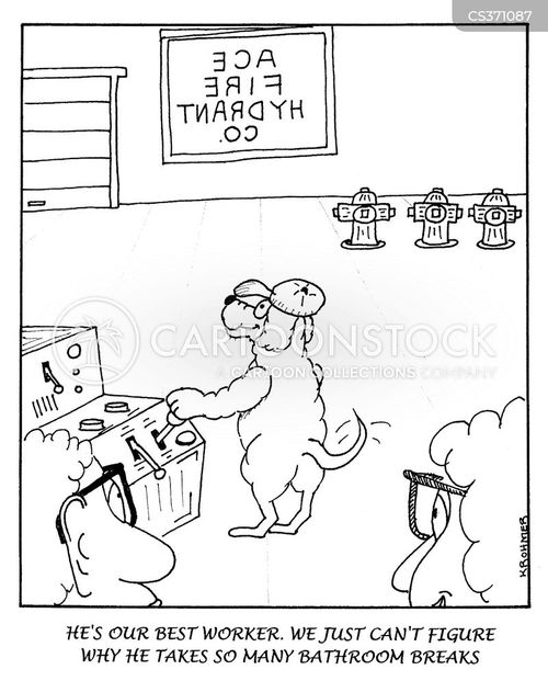 Dogs Using The Bathroom Cartoons and Comics - funny pictures from  CartoonStock, image size:800x993