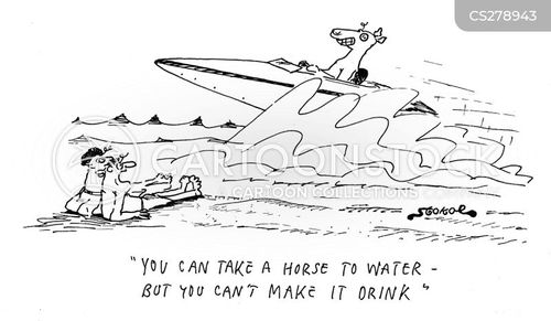 You Can Lead A Horse To Water But You Can't Make It Drink Cartoons and ...