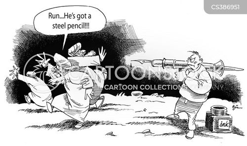 Random Weapon Cartoon Writing Unconventional Weapons Cartoons and Comics - funny pictures from ...