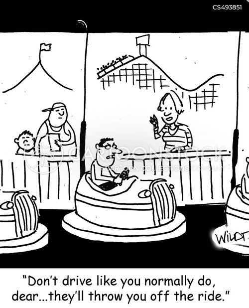 Bumper Cars Cartoons and Comics funny pictures from CartoonStock
