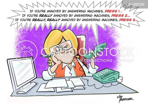Answering Machine Cartoons and Comics funny pictures from CartoonStock