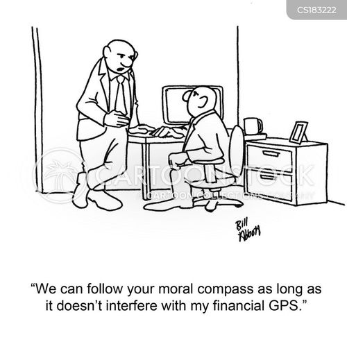 Moral Compass Cartoons and Comics funny pictures from CartoonStock