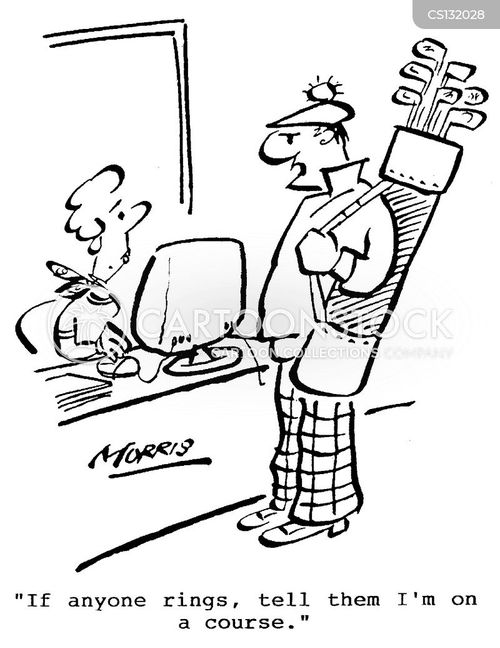 Off Course Cartoon Golfing Excuses Cartoons and Comics - funny pictures from CartoonStock