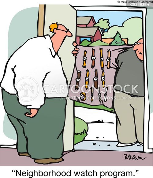 Neighborhood Watch Cartoons and Comics funny pictures from CartoonStock