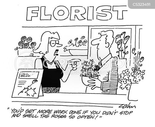 Smell The Flowers Cartoons and Comics funny pictures from CartoonStock