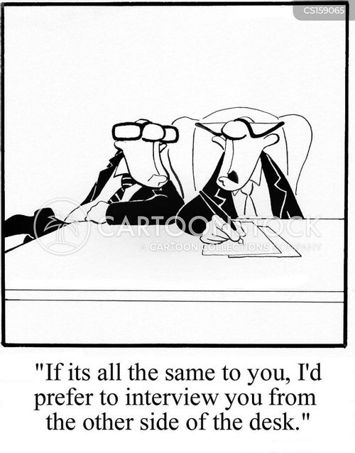 Two-way Interview Cartoons and Comics - funny pictures from CartoonStock