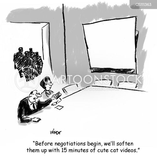 Negotiation Tactic Cartoons and Comics funny pictures from CartoonStock