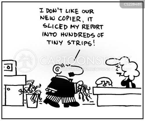 Shredding Machine Cartoons and Comics funny pictures from CartoonStock