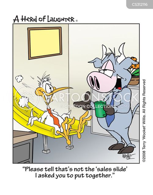 Sales Slides Cartoons and Comics funny pictures from CartoonStock