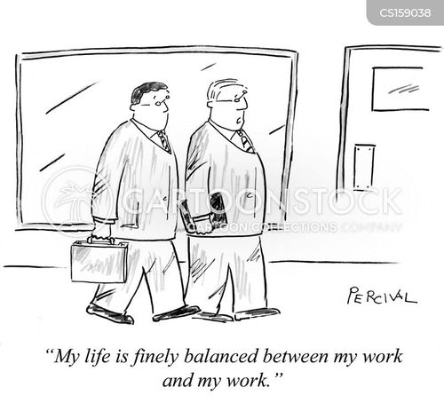 Work Life Split Cartoons and Comics - funny pictures from CartoonStock