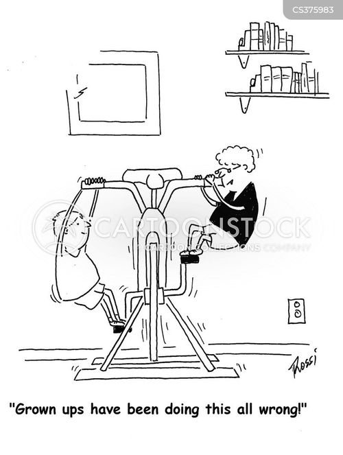 Stationary Bike Cartoons and Comics funny pictures from CartoonStock