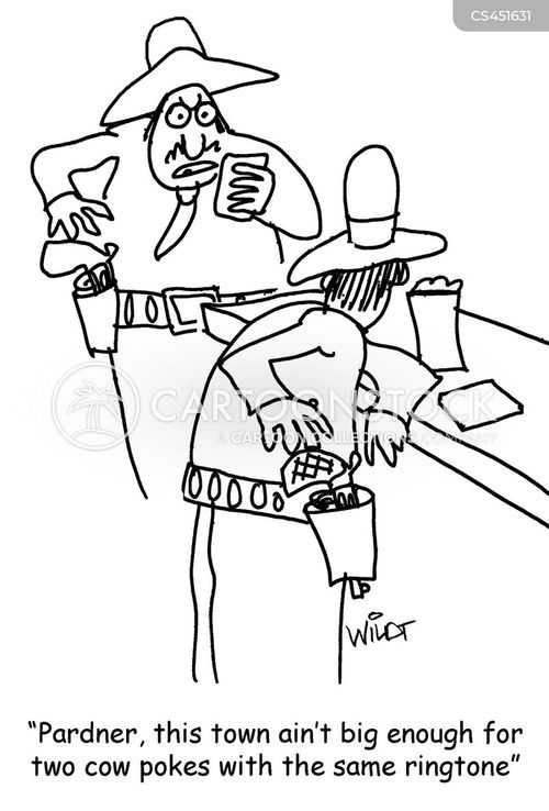 Cowboy Standoff Drawing
