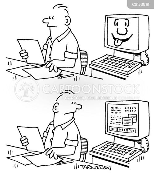Computer Screen Face Cartoons and Comics - funny pictures from CartoonStock