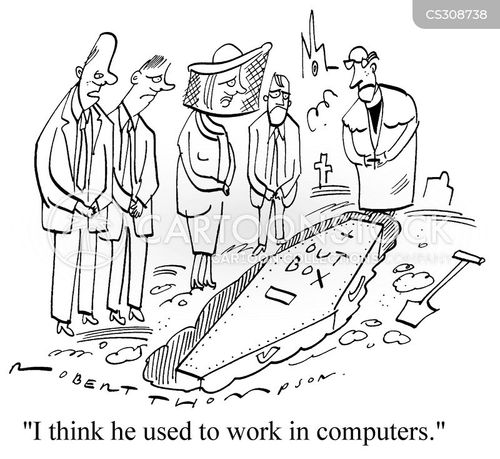 Computer Funeral Cartoons and Comics - funny pictures from CartoonStock