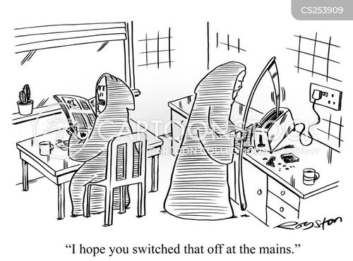 Kitchen Accident Cartoons and Comics funny pictures from CartoonStock