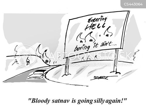 Sat Nav Humour Gps Glitches Cartoons and Comics - funny pictures from CartoonStock