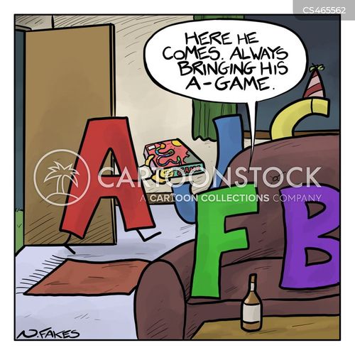 Alphabet Game Cartoons and Comics - funny pictures from CartoonStock