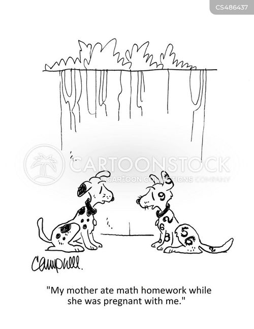 Dog Math Comic Math Homework Cartoons and Comics - funny pictures from CartoonStock
