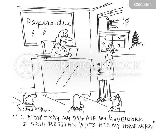 Ate My Homework Cartoons and Comics - funny pictures from CartoonStock