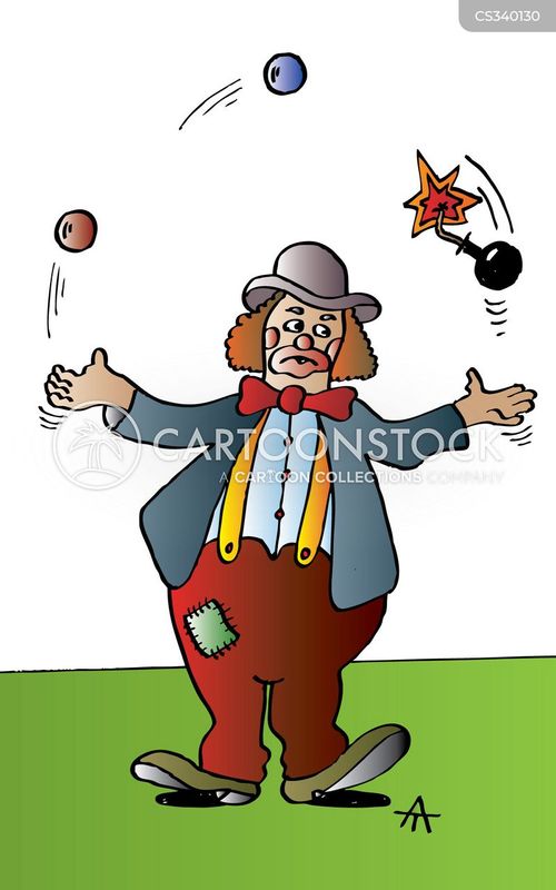 Clown Juggling Chainsaws