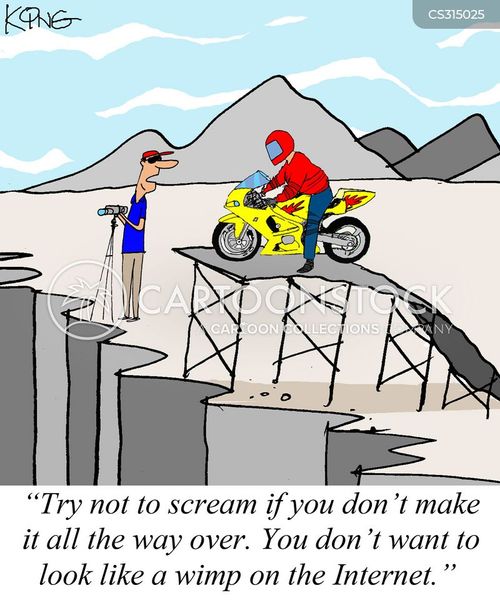 Bike Stunt Cartoons and Comics funny pictures from CartoonStock