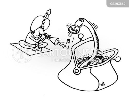 Indian Snake Charmer Cartoons and Comics funny pictures from CartoonStock