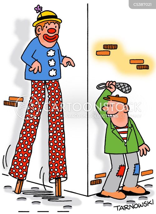 Stilt Walker Cartoons and Comics funny pictures from CartoonStock