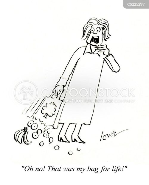 Bag For Life Cartoons and Comics funny pictures from CartoonStock