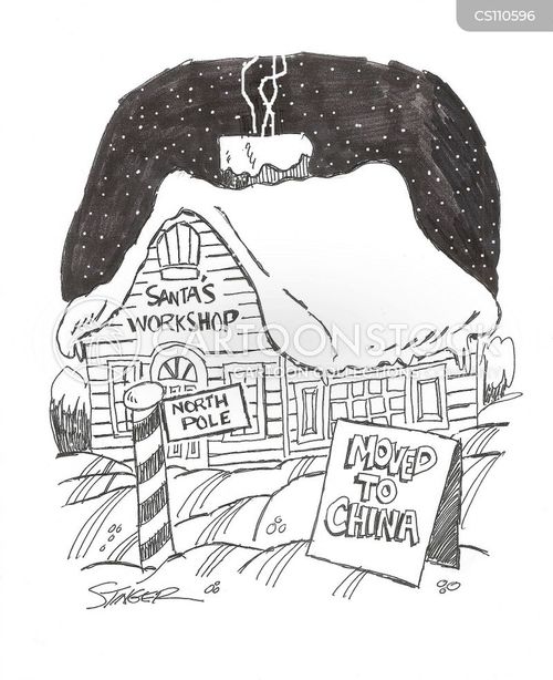 Santa's Workshop Cartoons and Comics - funny pictures from CartoonStock