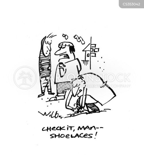Shoelaces Cartoons and Comics funny pictures from CartoonStock