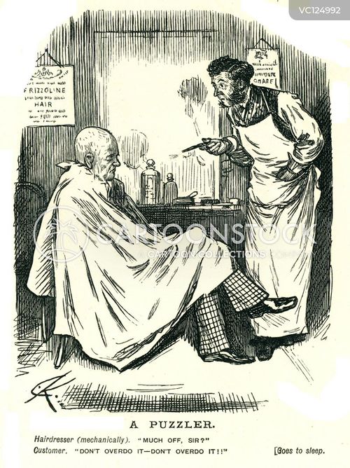 Barber Chairs Vintage and Historic Cartoons