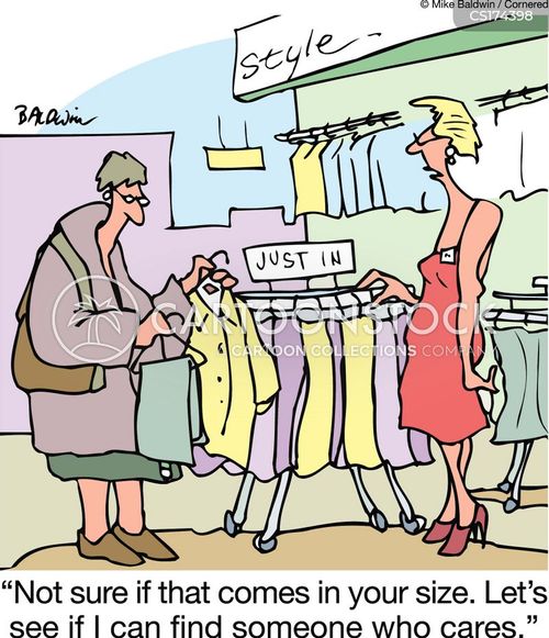 Buying Clothes Cartoons and Comics funny pictures from CartoonStock