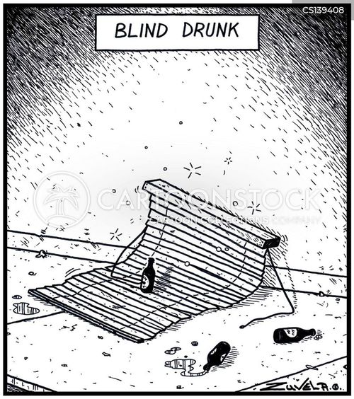 Blind Drunk Cartoons and Comics funny pictures from CartoonStock