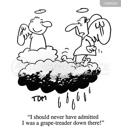 Crushing Grapes Cartoons and Comics funny pictures from CartoonStock