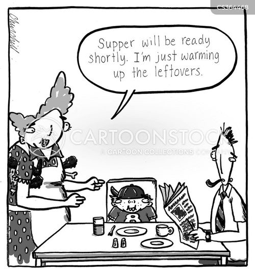Eating Leftovers Cartoons and Comics funny pictures from CartoonStock