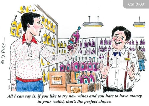 Expensive Wines Cartoons and Comics funny pictures from CartoonStock