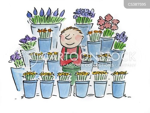 Flower Seller Cartoons and Comics funny pictures from CartoonStock