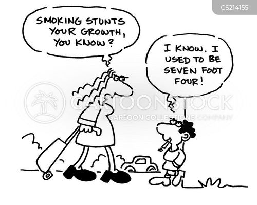 do cigarettes stunt growth Stunted Growth Cartoons and Comics