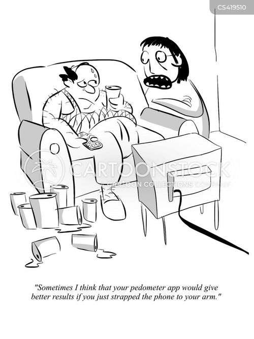 Step Counter Cartoons and Comics funny pictures from CartoonStock