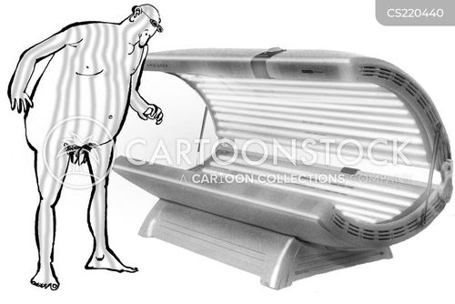 Tanning Beds Cartoons and Comics funny pictures from CartoonStock